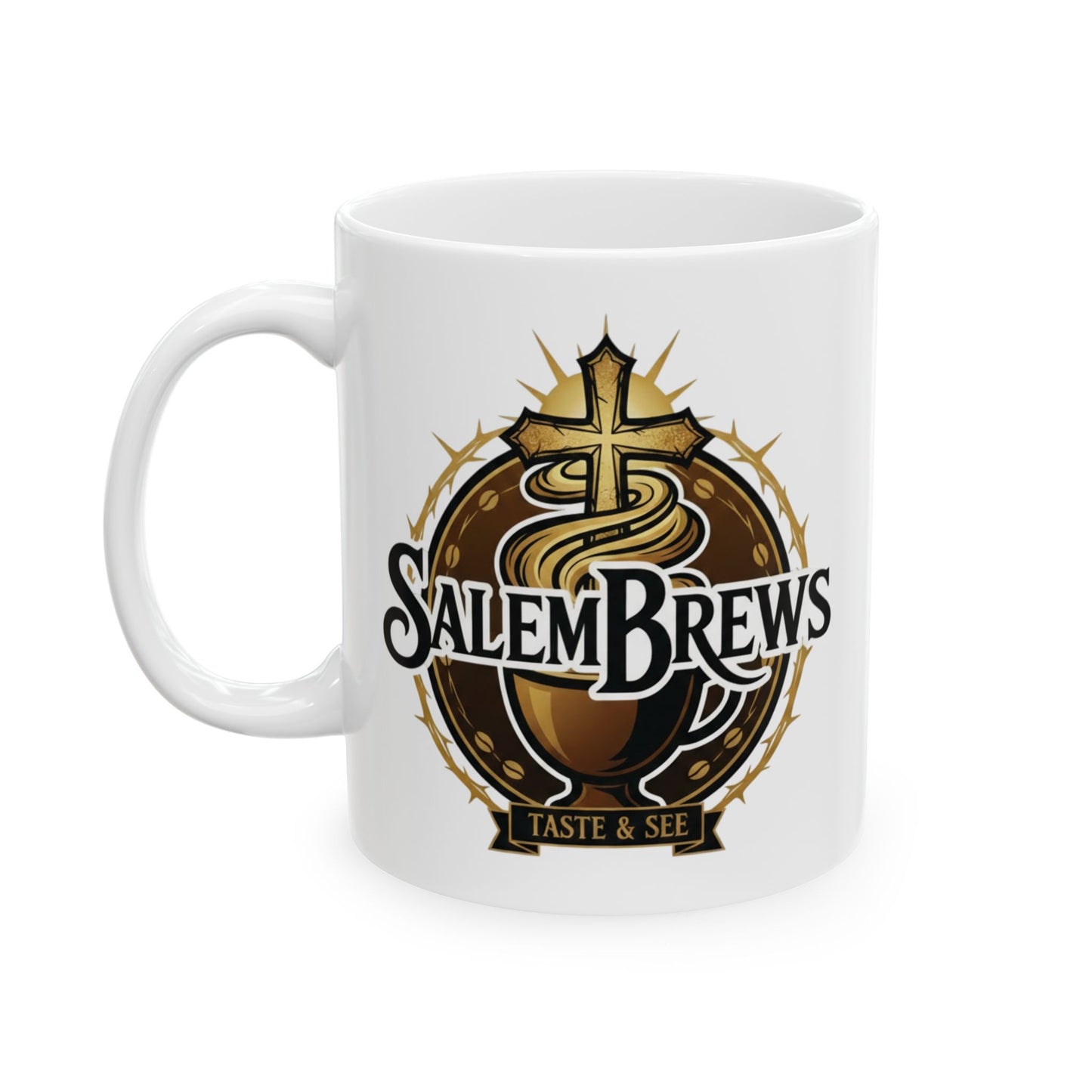 SalemBrews White Ceramic Mug (11oz & 15oz)