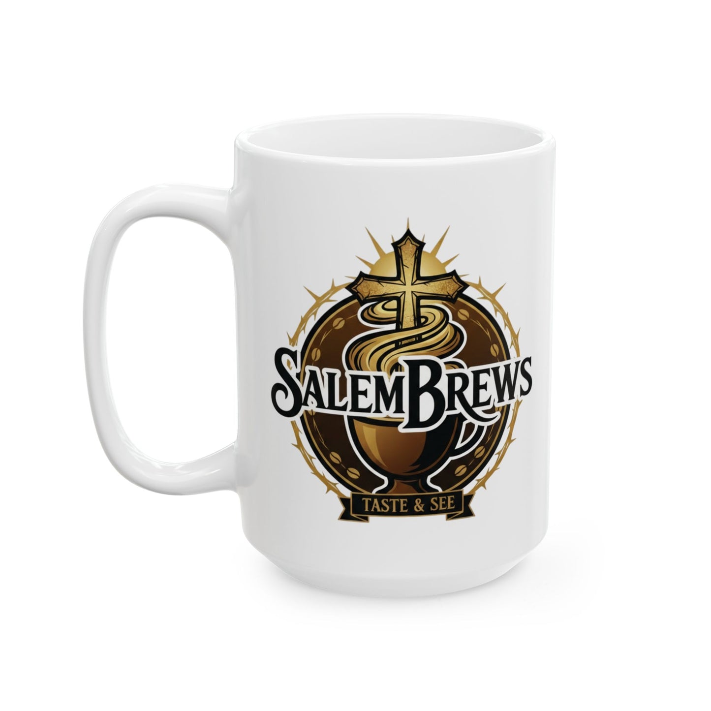 SalemBrews White Ceramic Mug (11oz & 15oz)