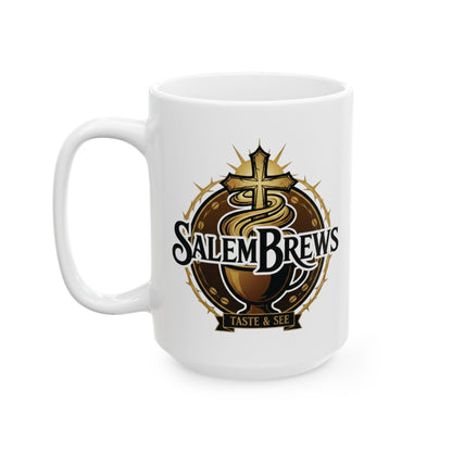SalemBrews White Ceramic Mug (11oz & 15oz)
