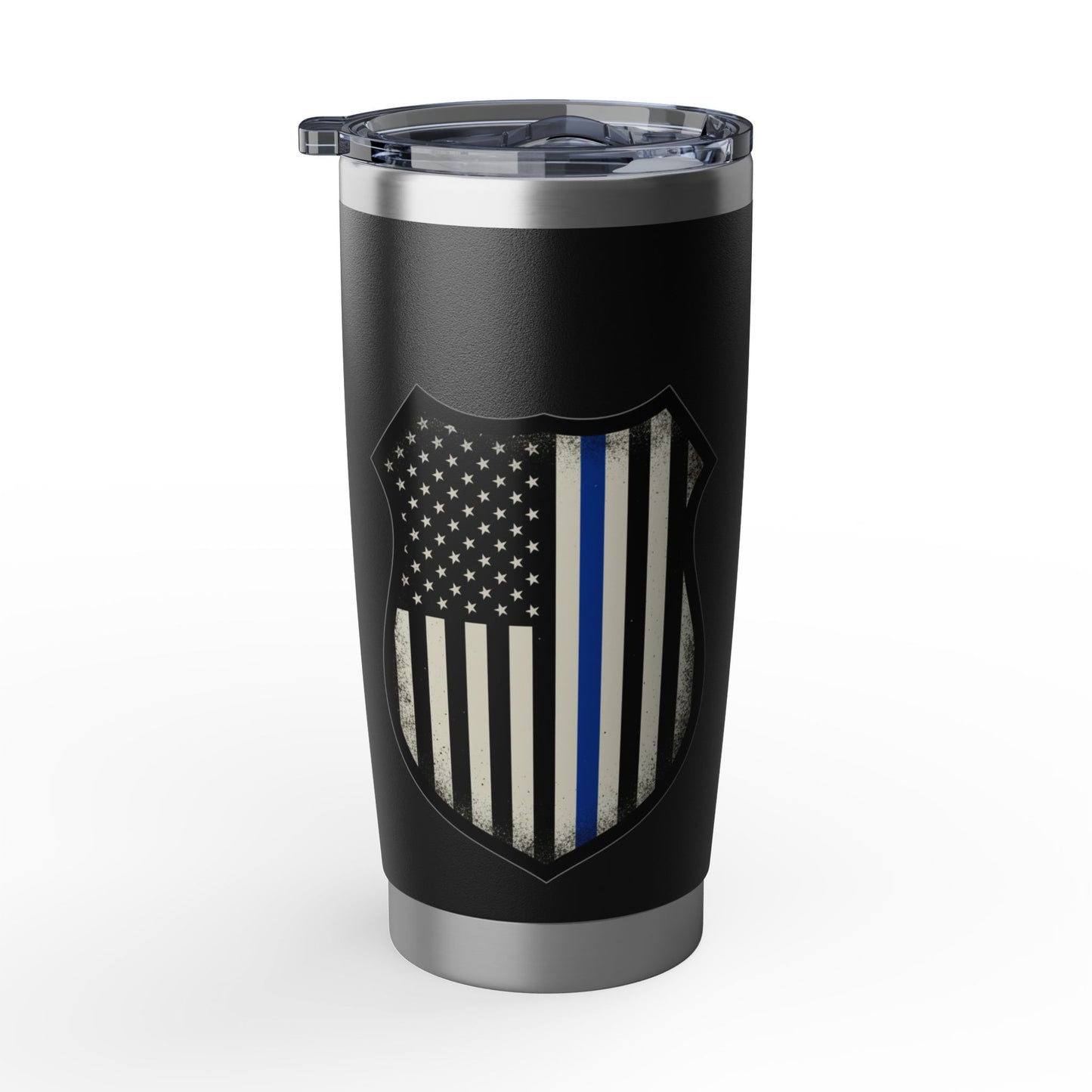 SalemBrews 20oz Blue Line Black Tumbler