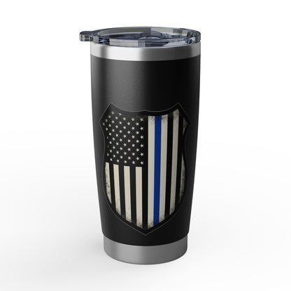 SalemBrews 20oz Blue Line Black Tumbler