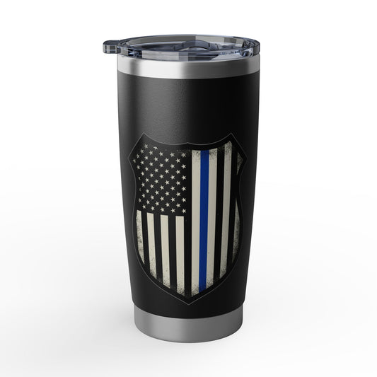 SalemBrews 20oz Blue Line Black Tumbler