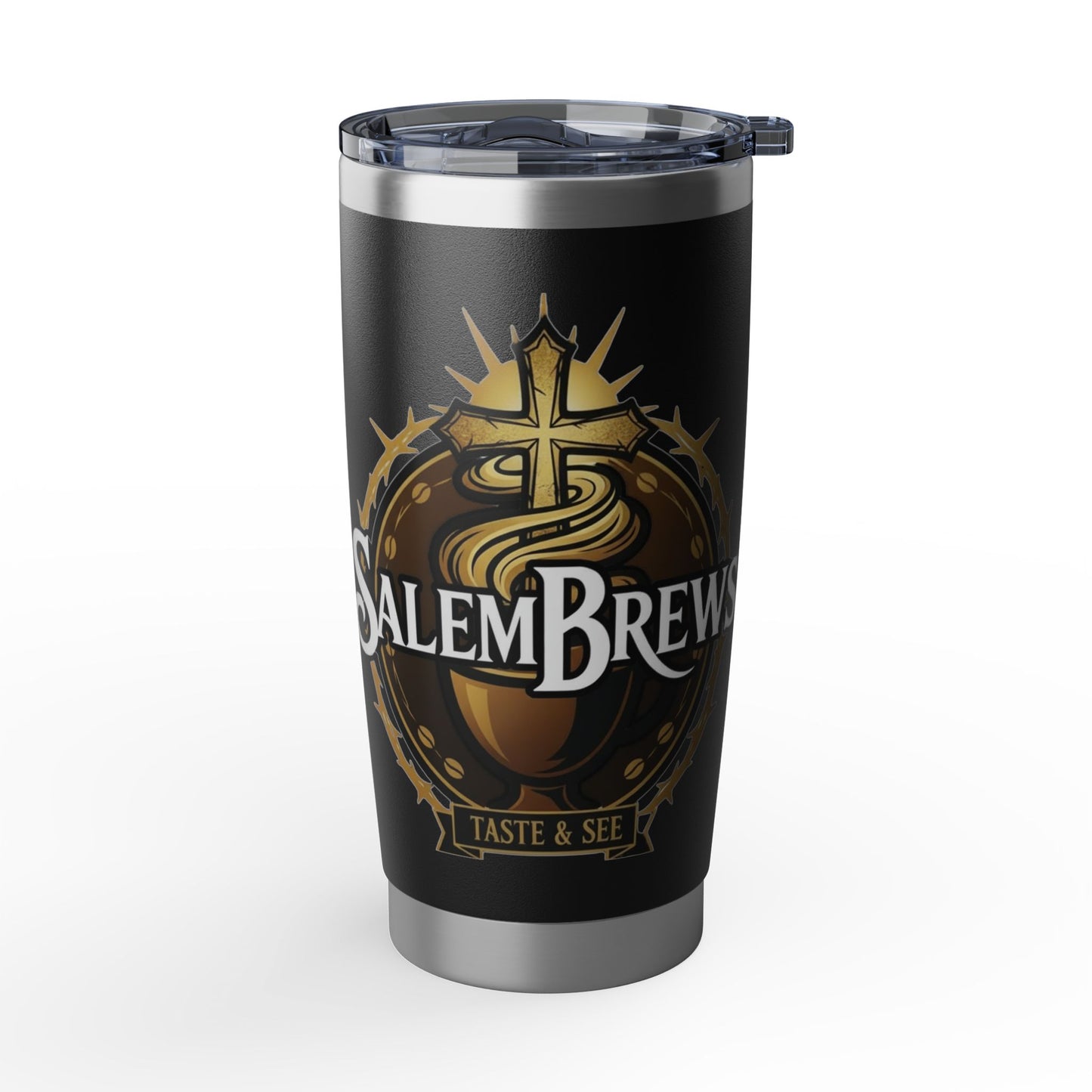 SalemBrews 20oz Blue Line Black Tumbler