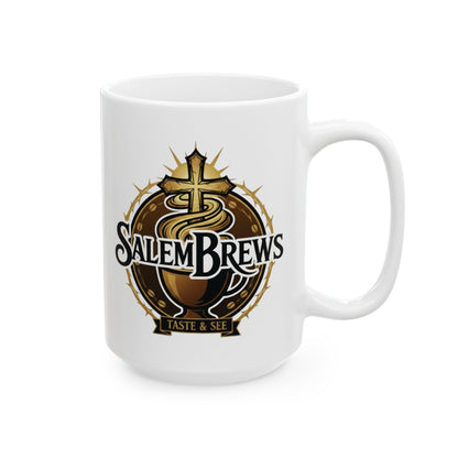 SalemBrews White Ceramic Mug (11oz & 15oz)