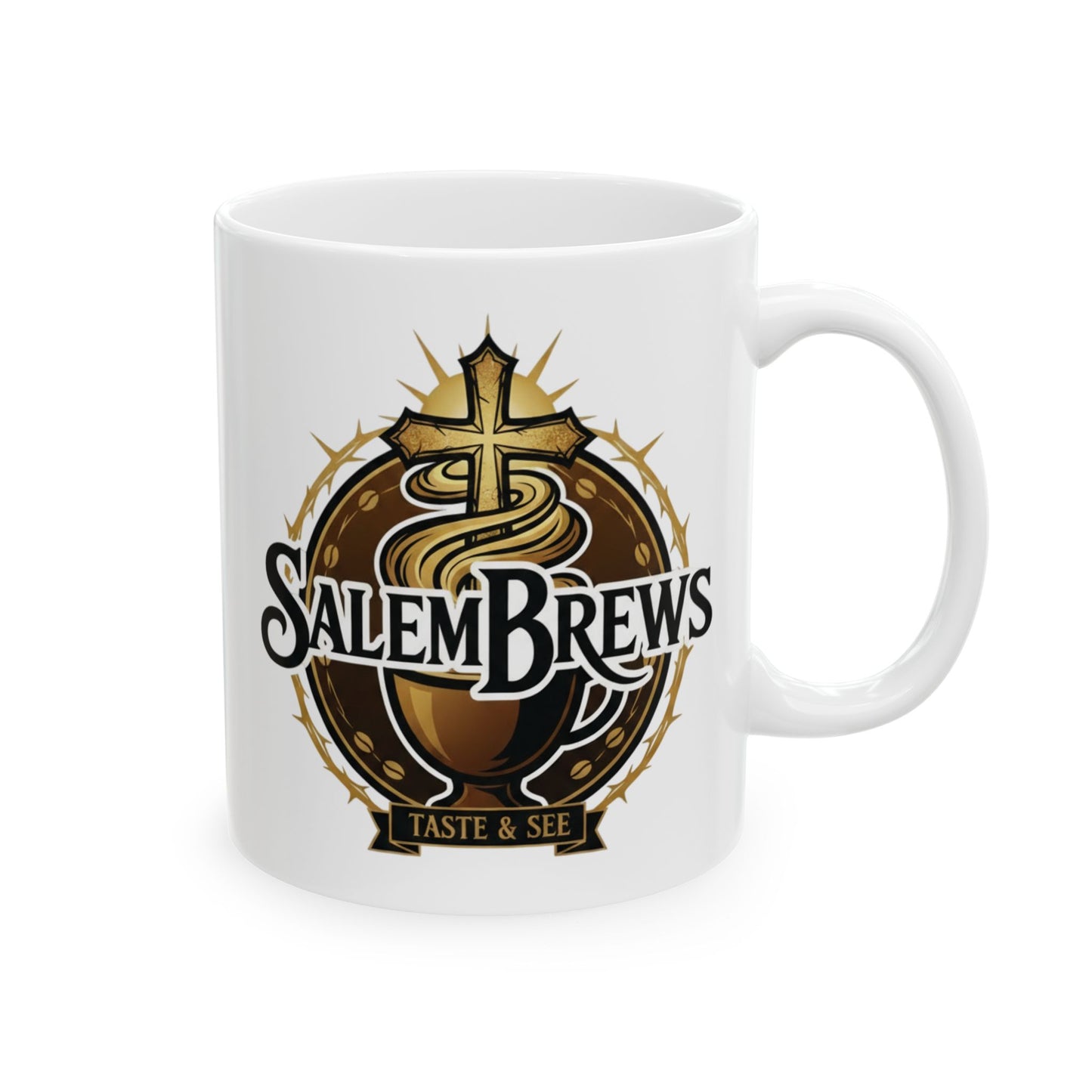 SalemBrews White Ceramic Mug (11oz & 15oz)