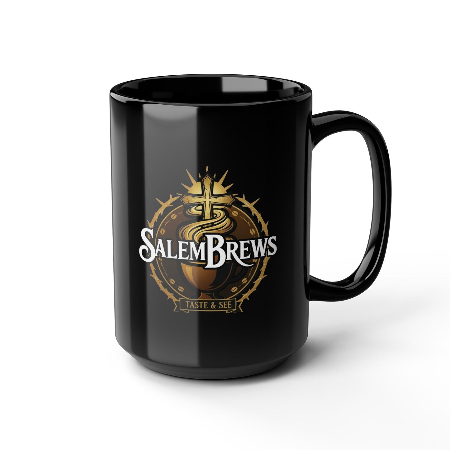 SalemBrews Black Ceramic Mug (11oz, 15oz)