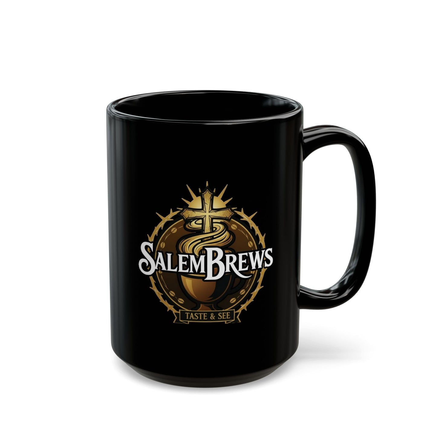 SalemBrews Black Ceramic Mug (11oz, 15oz)