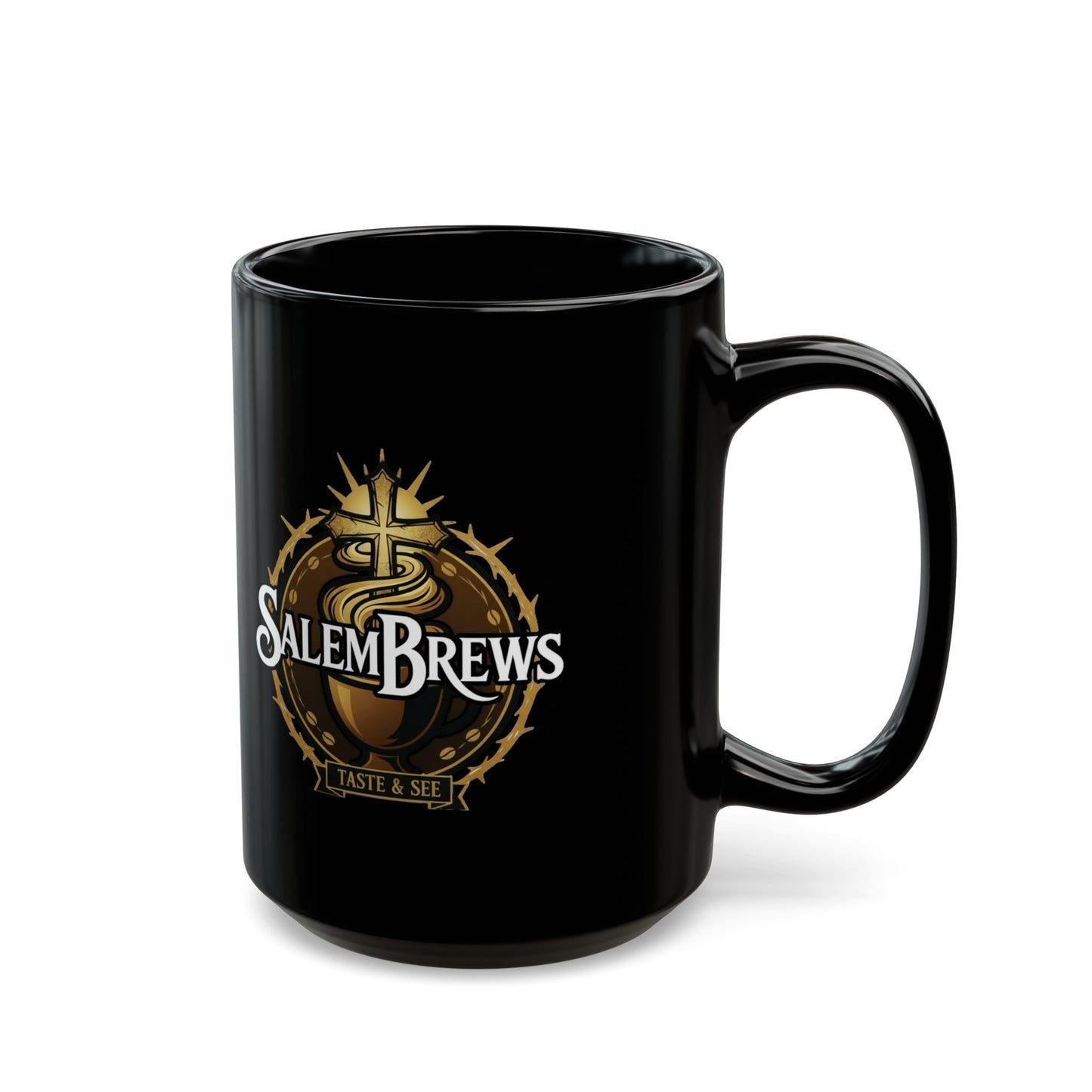 SalemBrews Black Ceramic Mug (11oz, 15oz)