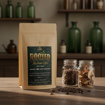 Rooted Dark Roast Mushroom Coffee