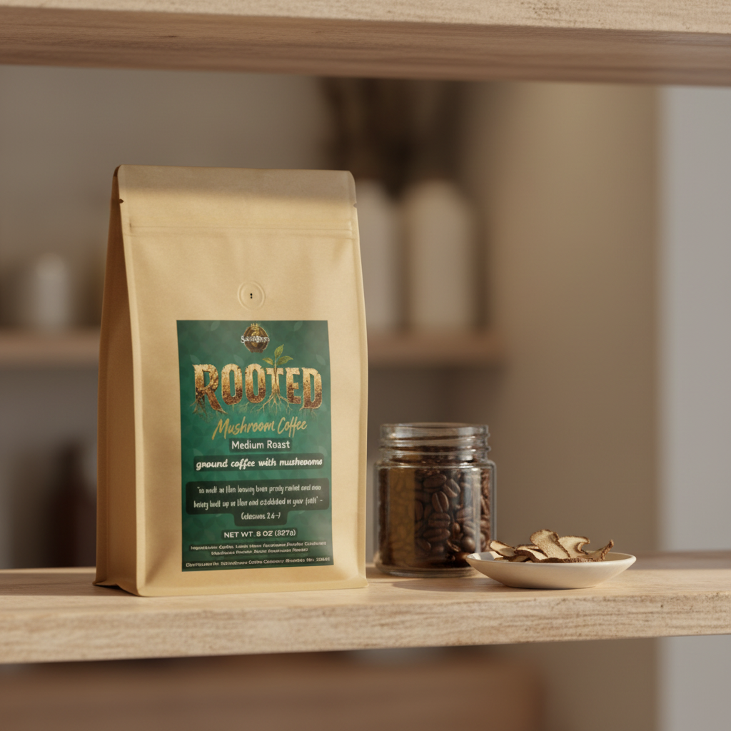 Rooted Medium Roast Mushroom Coffee